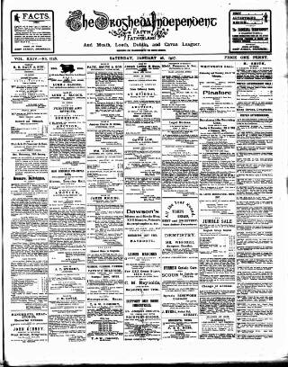 cover page of Drogheda Independent published on January 26, 1907