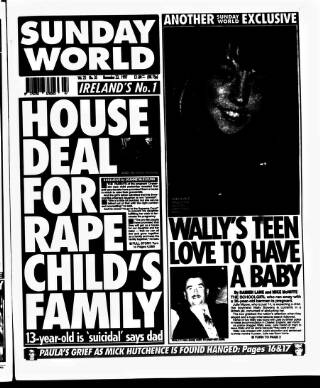 cover page of Sunday World (Dublin) published on November 23, 1997