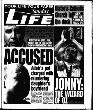 cover page of Sunday Life published on November 23, 2003