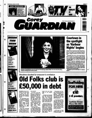 cover page of Gorey Guardian published on January 26, 2000