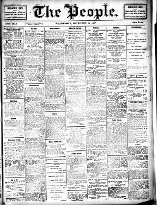 cover page of Wexford People published on December 25, 1907