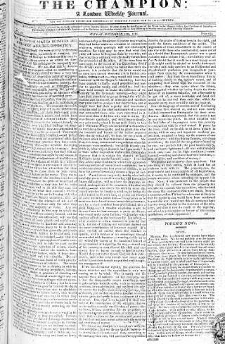 cover page of Champion (London) published on December 25, 1814