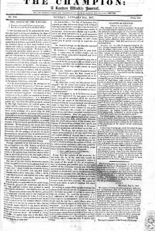 cover page of Champion (London) published on January 26, 1817