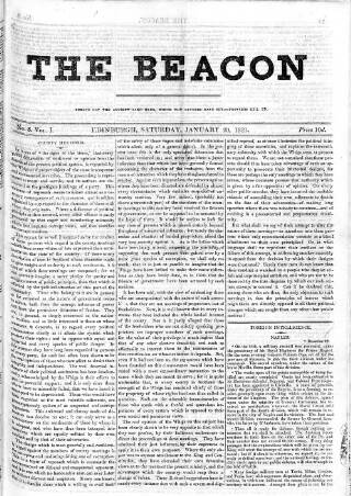 cover page of Beacon (Edinburgh) published on January 20, 1821