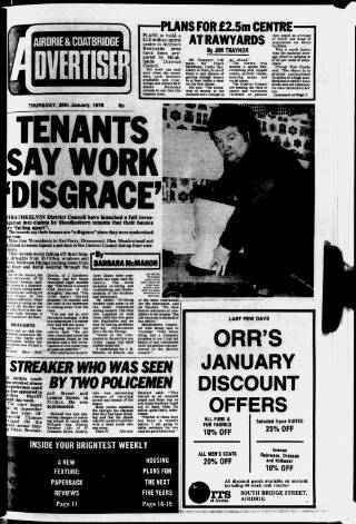 cover page of Airdrie & Coatbridge Advertiser published on January 26, 1978