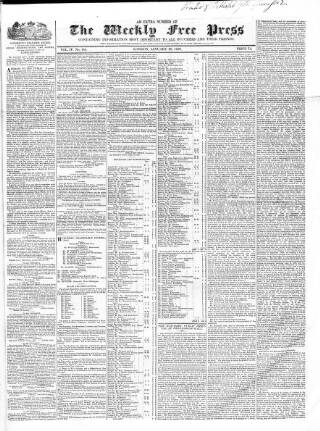 cover page of Trades' Free Press published on January 26, 1829