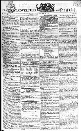 cover page of Oracle and the Daily Advertiser published on January 26, 1804