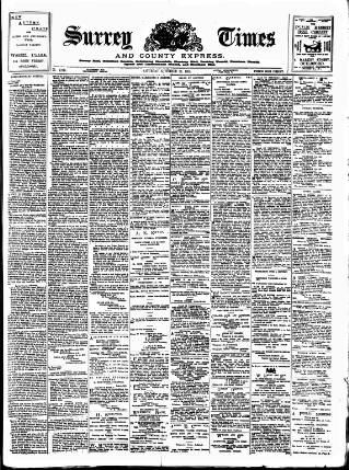 cover page of West Surrey Times published on November 23, 1901