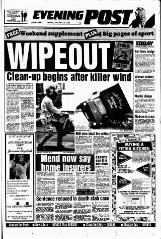 cover page of Reading Evening Post published on January 26, 1990