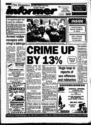 cover page of Kingston Informer published on November 23, 1990