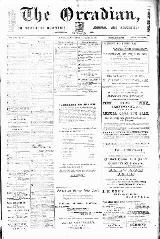 cover page of Orcadian published on January 26, 1907