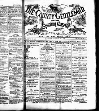 cover page of Sporting Gazette published on January 26, 1889