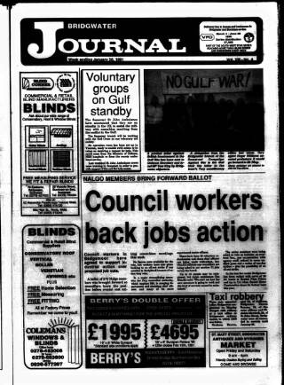 cover page of Bridgwater Journal published on January 26, 1991