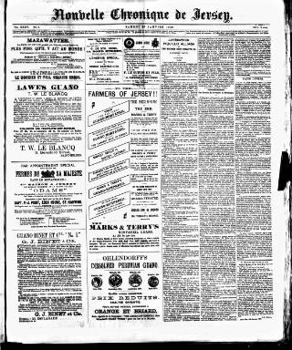 cover page of Nouvelle Chronique de Jersey published on January 26, 1889