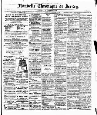 cover page of Nouvelle Chronique de Jersey published on December 25, 1889