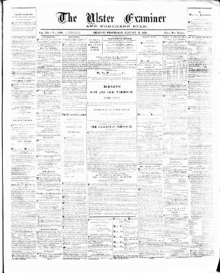 cover page of Ulster Examiner and Northern Star published on January 26, 1876