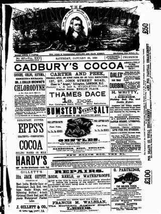 cover page of Fishing Gazette published on January 26, 1895