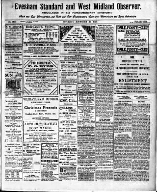 cover page of Evesham Standard & West Midland Observer published on December 25, 1915