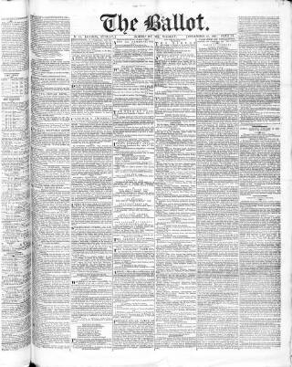 cover page of Ballot published on December 25, 1831