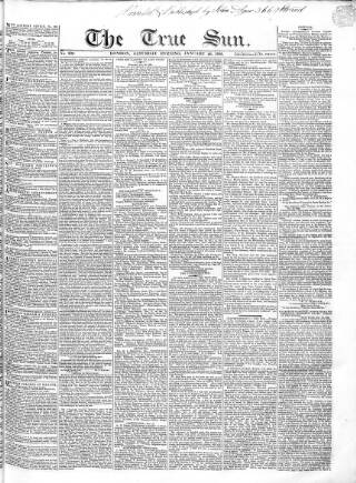 cover page of True Sun published on January 26, 1833