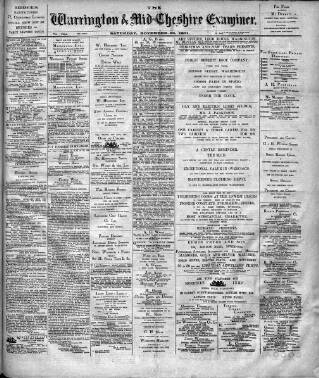 cover page of Warrington Examiner published on November 23, 1901