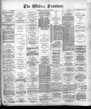 cover page of Widnes Examiner published on January 26, 1895