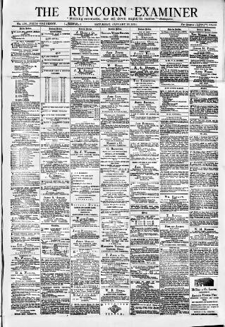 cover page of Runcorn Examiner published on January 26, 1878