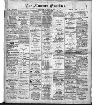 cover page of Runcorn Examiner published on November 23, 1895