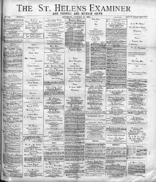 cover page of St. Helens Examiner published on January 26, 1895