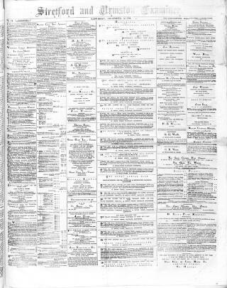 cover page of Stretford and Urmston Examiner published on December 6, 1879