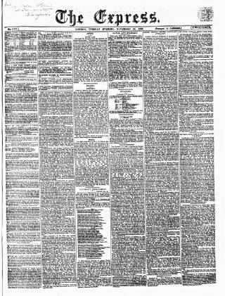 cover page of Express (London) published on November 23, 1858