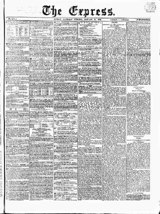 cover page of Express (London) published on January 26, 1861