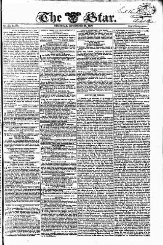 cover page of Star (London) published on November 23, 1820