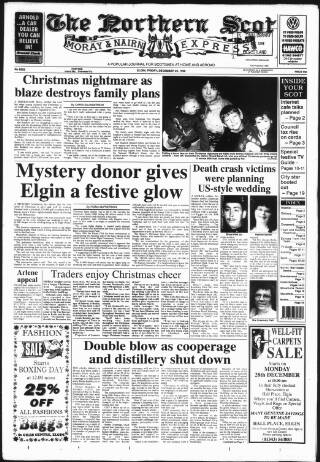 cover page of Northern Scot and Moray & Nairn Express published on December 25, 1998