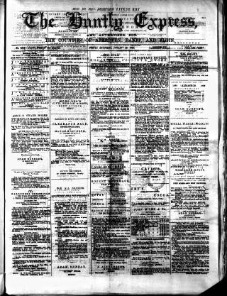 cover page of Huntly Express published on January 26, 1889