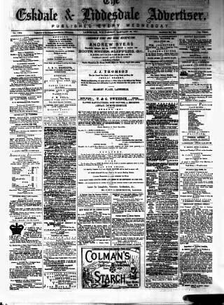 cover page of Eskdale and Liddesdale Advertiser published on January 26, 1881