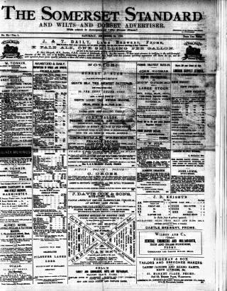 cover page of Somerset Standard published on December 25, 1886