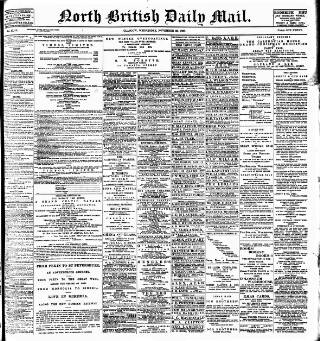 cover page of North British Daily Mail published on November 23, 1898