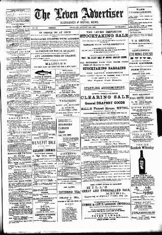 cover page of Leven Advertiser & Wemyss Gazette published on January 26, 1899