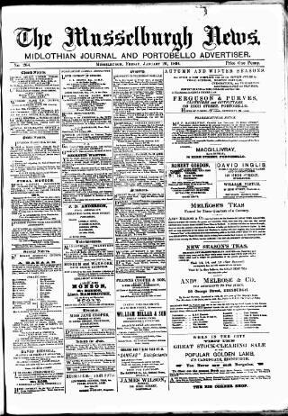 cover page of Musselburgh News published on January 26, 1894