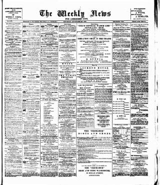 cover page of Aberdeen Weekly News published on November 23, 1889