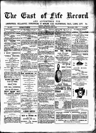 cover page of East of Fife Record published on January 26, 1906