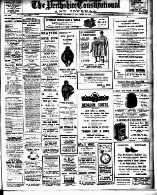 cover page of Perthshire Constitutional & Journal published on November 23, 1910