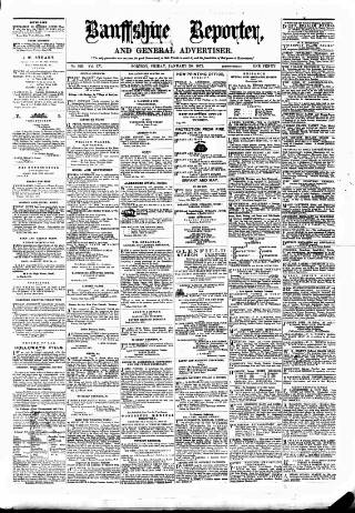 cover page of Banffshire Reporter published on January 26, 1872