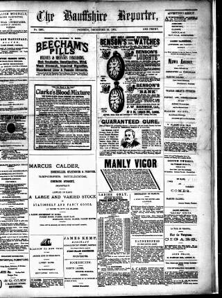 cover page of Banffshire Reporter published on December 25, 1901