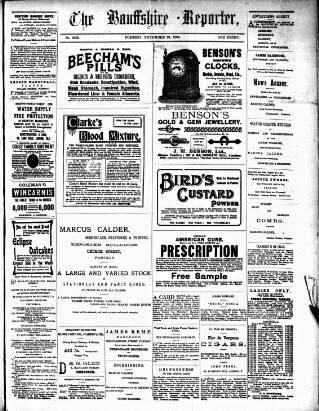 cover page of Banffshire Reporter published on November 23, 1904