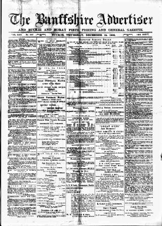 cover page of Banffshire Advertiser published on December 25, 1902