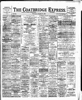 cover page of Coatbridge Express published on December 25, 1901