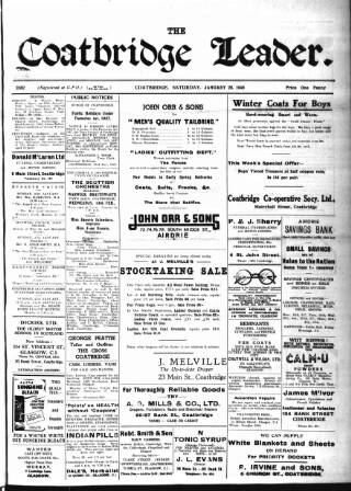 cover page of Coatbridge Leader published on January 26, 1946