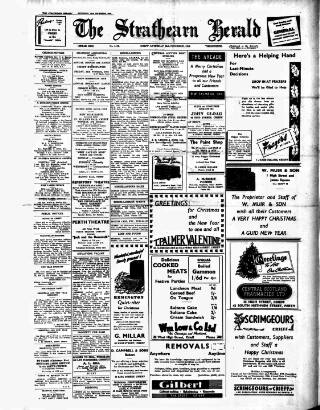 cover page of Strathearn Herald published on December 25, 1954